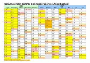 Mehr über den Artikel erfahren Ferienplan